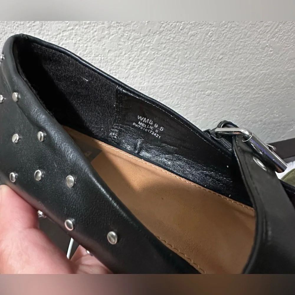 DV by Dolce Vita Black Flats with Silver Studs - Picture 6 of 8
